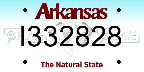 I332828 Arkansas License Plate