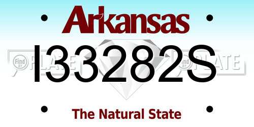 I33282S Arkansas License Plate