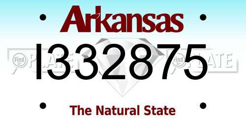 I332875 Arkansas License Plate