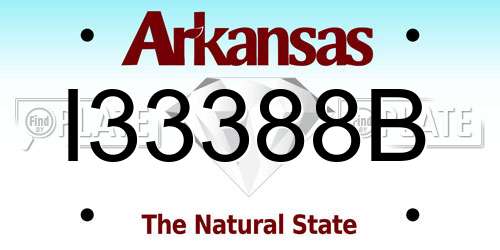 I33388B Arkansas License Plate