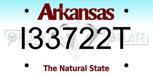 I33722T Arkansas License Plate