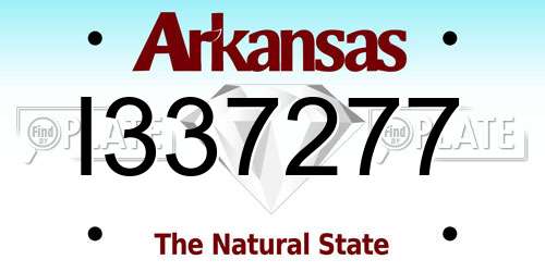 I337277 Arkansas License Plate