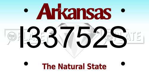 I33752S Arkansas License Plate