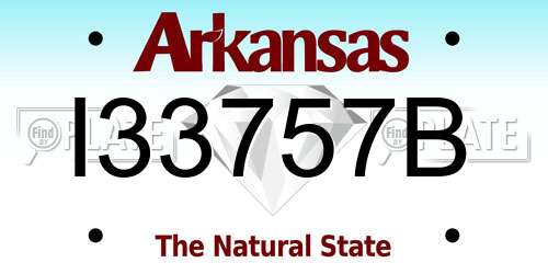 I33757B Arkansas License Plate