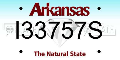 I33757S Arkansas License Plate