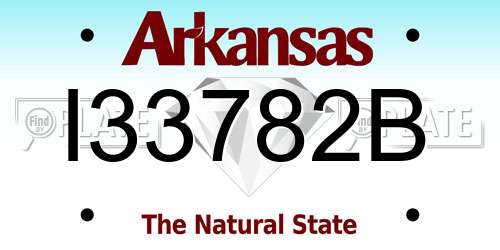 I33782B Arkansas License Plate