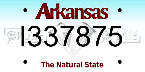 I337875 Arkansas License Plate