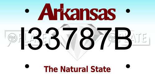 I33787B Arkansas License Plate