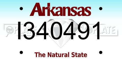 I340491 Arkansas License Plate