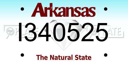 I340525 Arkansas License Plate