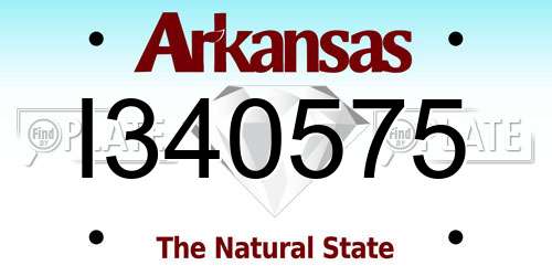 I340575 Arkansas License Plate