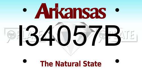 I34057B Arkansas License Plate