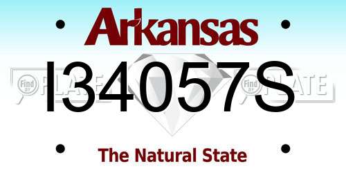 I34057S Arkansas License Plate