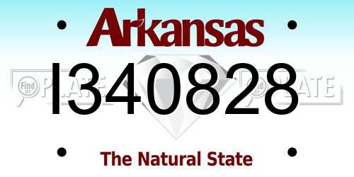 I340828 Arkansas License Plate