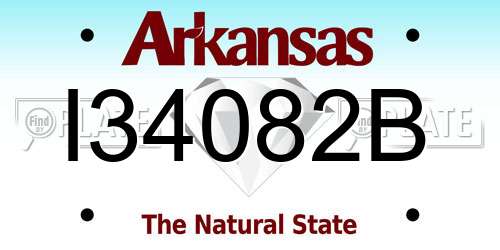I34082B Arkansas License Plate