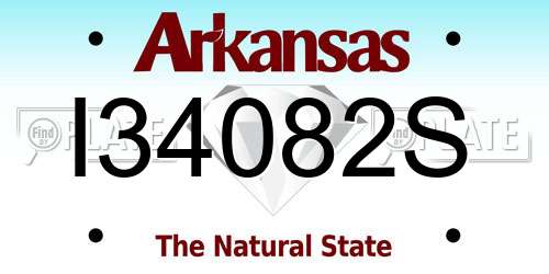 I34082S Arkansas License Plate