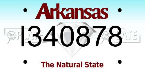 I340878 Arkansas License Plate