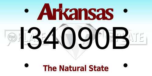 I34090B Arkansas License Plate