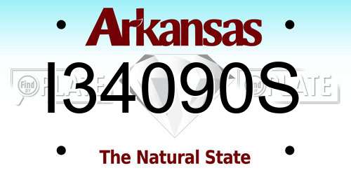 I34090S Arkansas License Plate