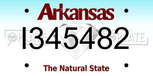 I345482 Arkansas License Plate