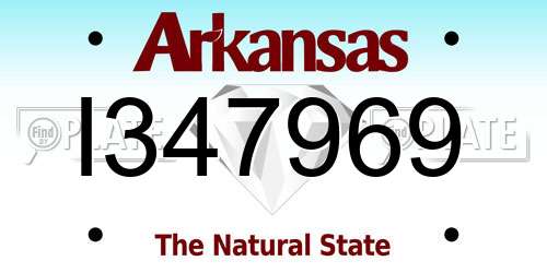 I347969 Arkansas License Plate