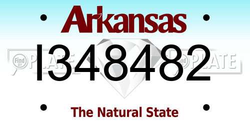 I348482 Arkansas License Plate