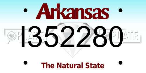 I352280 Arkansas License Plate