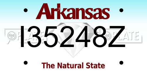 I35248Z Arkansas License Plate