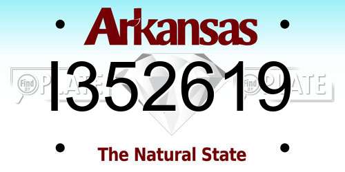 I352619 Arkansas License Plate