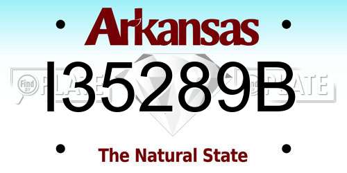 I35289B Arkansas License Plate