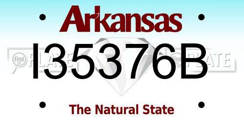 I35376B Arkansas License Plate