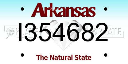 I354682 Arkansas License Plate
