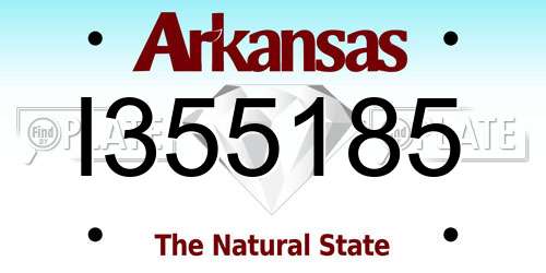 I355185 Arkansas License Plate