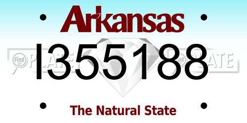 I355188 Arkansas License Plate