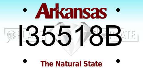 I35518B Arkansas License Plate
