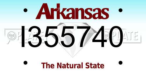 I355740 Arkansas License Plate