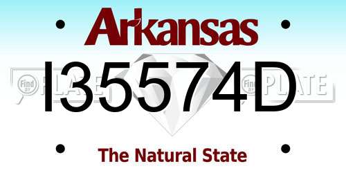I35574D Arkansas License Plate