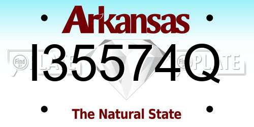 I35574Q Arkansas License Plate