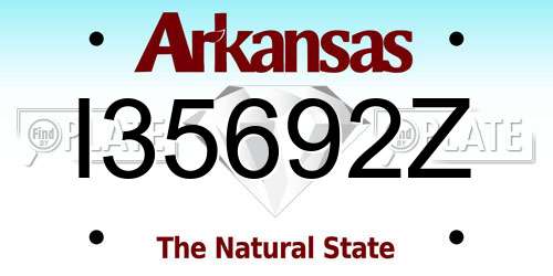 I35692Z Arkansas License Plate