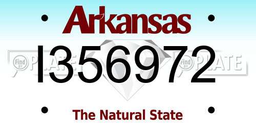 I356972 Arkansas License Plate