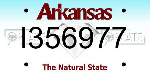 I356977 Arkansas License Plate