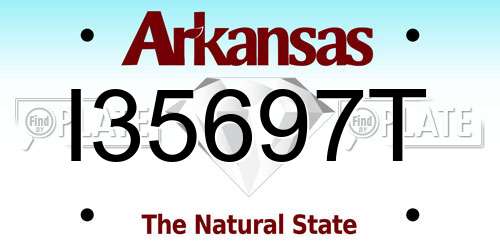 I35697T Arkansas License Plate