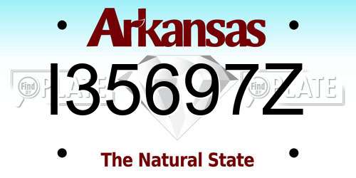 I35697Z Arkansas License Plate