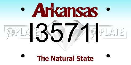 I3571I Arkansas License Plate