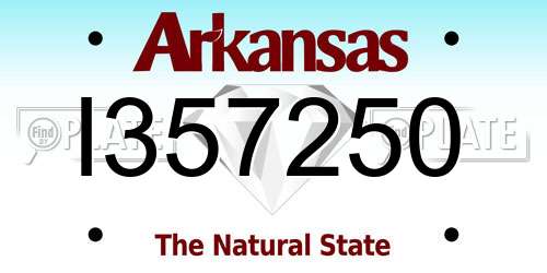 I357250 Arkansas License Plate