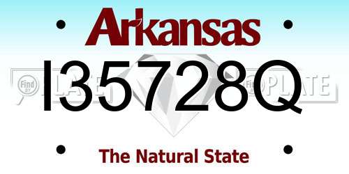 I35728Q Arkansas License Plate