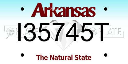 I35745T Arkansas License Plate