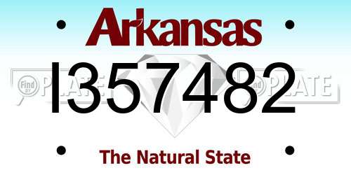 I357482 Arkansas License Plate