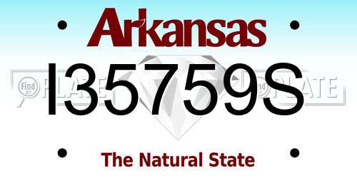 I35759S Arkansas License Plate