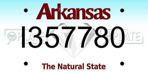 I357780 Arkansas License Plate